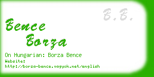 bence borza business card